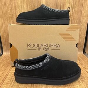 Koolaburra by UGG Burree Slipper Women Size‎ 9 Black Suede Faux Fur 1159730 NEW